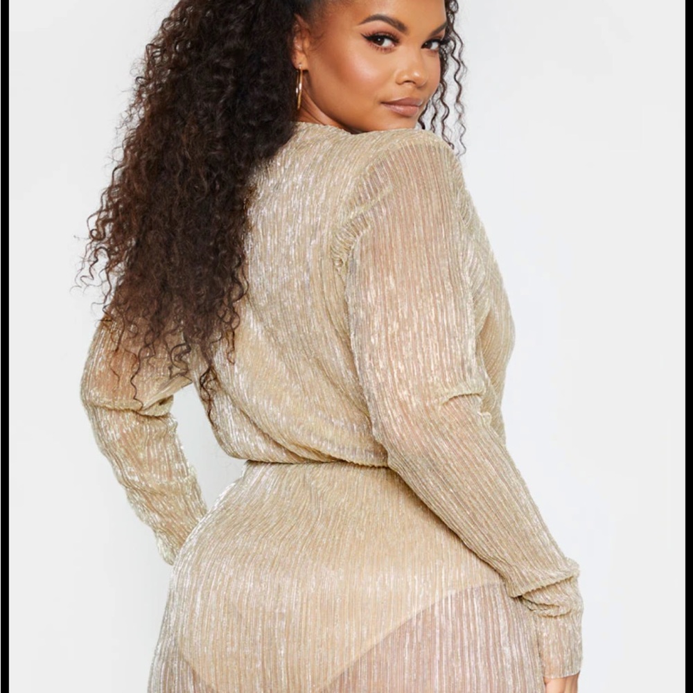 NWT Gold dress. Long sleeve.